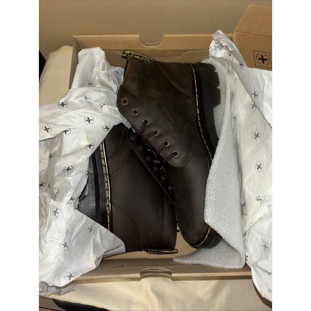 NIB Dr. Martens Men's 9 Women's 10 Bonny Brown Crazy Horse Boots 26794207 $130